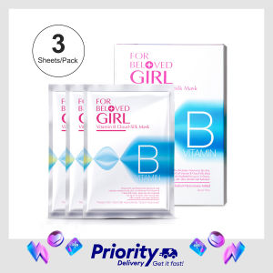 [SG Official Distributor]FOR BELOVED GIRL Taiwan 3 Pcs/Box Vitamin B Cloud-Silk Mask For Dry Skin Deep Repair Hydrate & Moisturise
