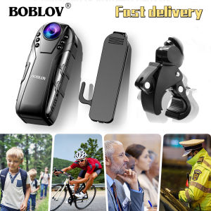 BOBLOV L02 HD 1080P Mini Camera Action Camera 256GB IR Night Vision Body Camera Video Audio Recorder Motion Detect Camcorder with 125° Wide Angle for Cycling Vlogging Sports