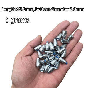 50Pcs Lead Fishing Sinker 5g 10g Oval Shaped Weights Saltwater Tackle Kit
