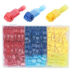 144Pcs T-Tap Connector Self-Stripping Quick Electrical Cable Connector Waterproof Crimp Wire Terminals Easy to Use