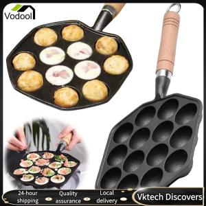 【Vodool】 14 Holes Baking Forms Pan Non Stick Home Cooking Baking Forms Tray Cooking Grill Baking Pan Octopus Ball Baking Tray Kitchen Gadgets