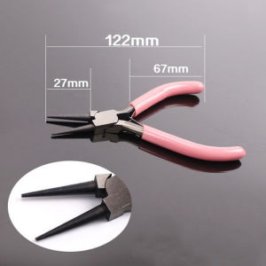 [haoh] Mini Pliers Diagonal Round Bent Needle Nose Handcraft Beading Insulated Cutter Pliers For Jewelry Making Tools