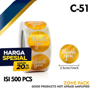 1 roll (500 pcs) Stiker Label Tulisan Thank You For Your Order | Stiker Label Packing | Stiker Terima Kasih | Stiker Souvenir | Stiker Kemasan Makanan