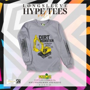Long Sleeve Hype Tees - Kaos Lengan Panjang Anak 2-8 Tahun Pineapple Kids