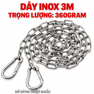 Dây xích chịu lực dây phơi quần áo mắc xích chống xô lệnh chất liệu INOX không gỉ