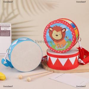 [COD] livestwef Kids Percussion Drum Wood Toy Set With Carry Strap Music Instrument Teaching Aids For Toddlers Develop Childrens Rhythm Sense