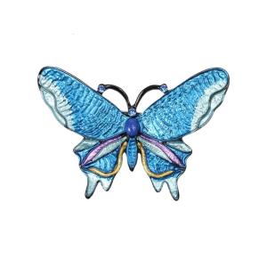 Elegant Crystals Butterfly Brooch Enamel Pin for Wedding Guest Outfits Evening Gowns and Special Event Accessories