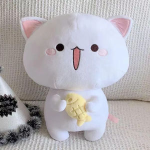 Kawaii mitao Cat plush toys lying cats couple plush doll soft stuffed cute animal pillow cartoon decorate cushion kid gift toys