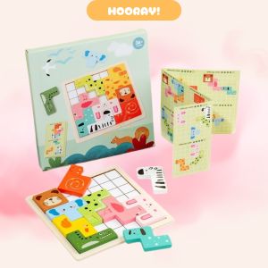 TETRIS Trò Chơi Xếp Hình Bằng Gỗ Xếp Hình Khối 3D Dành Cho Bé Từ 3 Tuổi