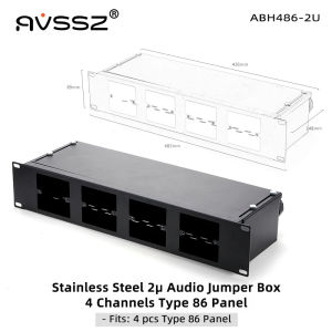 AVSSZ 1 2μ Stainless Steel Cabinet Jumper 12 Channel for Audio XLR Speaker Connector 4pcs 86 Type Panels Patchbay Jumper