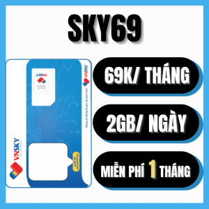 Sim 4G VNSKY Data Cực Khủng 120GB/THÁNG ( 4GB/NGÀY ) + Free 500P Gọi Nội Mạng Miễn Phí 1 Tháng SKY69 SKY79 SKY89 SKY99 SKY99KM SKY109 | FREESHIP - CHƯA KÍCH HOẠT