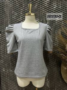 ATASAN WANITA 20065-K KAOS WANITA TANGAN BALON LD 88 CM FIT TO SIZE S-M BISA COD