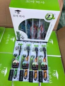 TKVT6 - Combo 10 Chiếc Bàn Chải Đánh Răng Than Tre Hoạt Tính Hàn Quốc BOSSI