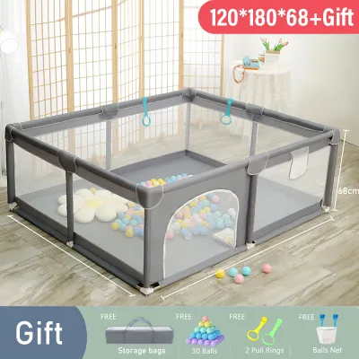 Pagar Bayi Ruang Besar Untuk Berbalik Pagar Mainan Anak Perlindungan Dua Kali Lipat Super Ganda