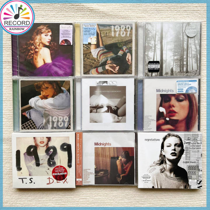 Taylor Swift TTPD 1989 Taylor's Version, Midnights, Folklore