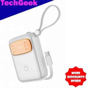 TG D500 10000mAh Mini Dual Built-In Cable 22.5W + PD20 Fast Charge Power Bank
