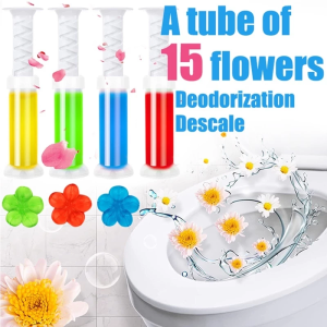 【Free Shipping】New Toilet Bowl Cleaner Flower Solid Detergent Bath Gel Deodorizer Aromatic Freshen The Air Flower Stamp Automatic Cleaning Floret Deodorizing Odor Removing Fragrance Gel Toilet Bowl Cleaner