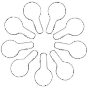 Metal Gourd Type Hook C Ring with Lock Gourd Type Hook for Shower Curtain Organizer Bathroom Tools
