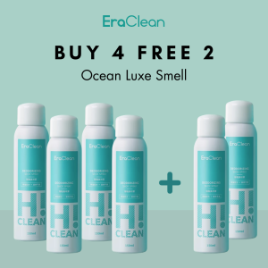 【BUY 3 FREE 1/BUY 4 FREE 2】EraClean Shoe Deodorant Spray 150ml/180ml Quick Dry Antibacterial Shoe Spray Kasut 鞋子除臭噴霧