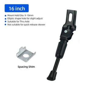 NVIEN1 ปรับมุมเอียงได้ ที่พยุงข้างจักรยาน 12/14/16/18/20นิ้ว ป้องกันการลื่น ที่พยุงเท้าจักรยานสำหรับเด็ก มีเสถียรภาพ สีดำสีดำ ขาตั้งที่จอดรถจักรยาน จักรยานสำหรับเด็ก