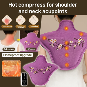 Portable Electric Sea Salt Heat Pad Wearable Neck Shoulder Support for On-the-Go Muscle Relaxation & Warmth