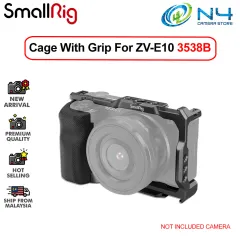 SmallRig Camera Cage with Grip For Sony ZVE10 with Silicone Cage handle  Built-in Arca quick release plate Cage Rig 3538B