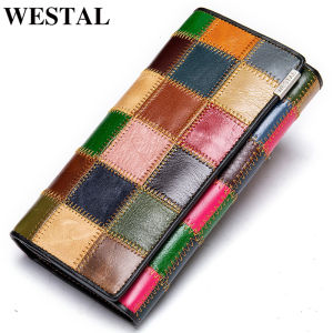 WESTAL Womens Purse Leather Wallet for Women Boho Purses Coins and Cards Ladies Long Clutch Bag Women Wristlet Wallets