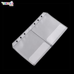 FR-C1105 Zipper Pocket Binder A6 Transparan 6 Hole / Transparent Hand Book Bags Ziplock Tempat Uang