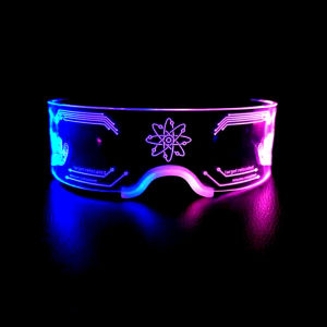 Christmas Colorful Luminous Glasses for Music Bar KTV Valentines Day Party Decoration LED 7 Color Goggles Festival Performance Props