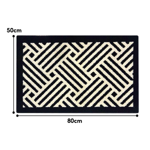 พรมหน้าประตู พรมเช็ดเท้า พรมใยมะพร้าว 50*80CM เสื่อปูพื้น สไตล์classic ขนาดใหญ่