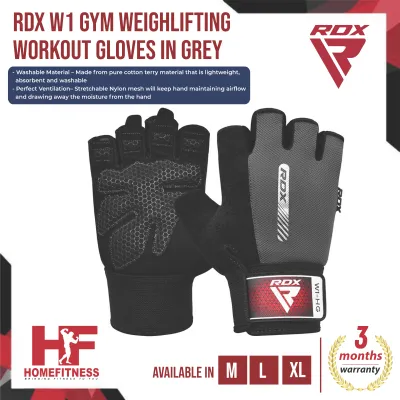 RDX Gym Weightlifting Workout Glove in Black/Grey/Pink/Red