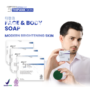 Sabun Pemutih Kulit Wajah & Badan PAKET 3 PCS Thipank Skin Soap Natural Brigthening Cleaners & BPOM