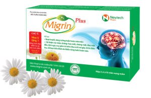 [CÓ VIDEO] Viên Uống  Migrin Plus Newtech Pharm - Giúp hoạt huyết tăng cường tuần hoàn máu não hoa mắt chóng mặt đau nửa đầu khó ngủ suy giảm trí nhớ đau mỏi vai gáy tê bì chân tay rối loạn tiền đình - hộp 20 viên.