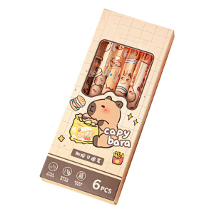 6 cái Bút gel xóa được Báo Chí để mở đóng gel mực bút 0.5 mét nhanh khô gel có thể thu vào mực bút viết chữ nhật ký