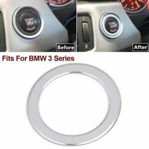 OnlyF U 1x Car Engine Start / Stop Push Button Ring Switch Decor Trim Aluminum Alloy Parts For BMW 3 Series E90 318 320 325i 2006-2012 R6P8Q