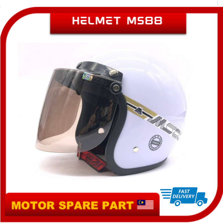 HELMET MS88 MS 88 TALI MERAH ALL COLOUR HITAM BIRU MERAH PUTIH