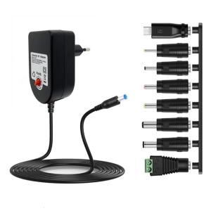 Bộ chuyển đổi nguồn điện chuyển đổi 3-12V 36W với 8 đầu nối AC100-240V đến dc5521 để nhiều thiết bị