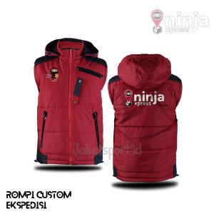 Rompi Ninja Express Custom / Vest pria parasut tahan angin / Jaket rompi harian outdoor lapangan