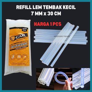 Refill Isi Lem Tembak 7mm x 30cm / Refill Glue Gun Lem Bakar Kecil / Lem Lilin Gluestick Kecil