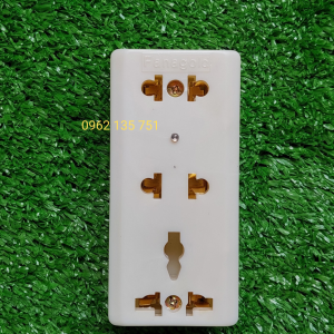 Ổ cắm 3 lỗ không dây nhựa ABS chống va đập