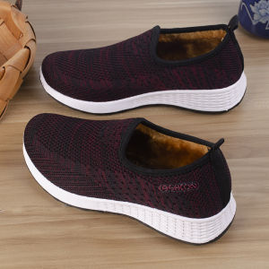 Sportswear Shop รองเท้าผ้าฤดูหนาว รองเท้าผ้าฝ้ายผู้หญิง รองเท้าผ้าใบที่อบอุ่นและหนา รองเท้าแม่ รองเท้ากีฬาและสันทนาการสําหรับวัยกลางคนและผู้สูงอายุ