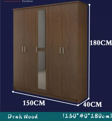 FOSWELL Clothes Organizer Sliding Door Wardrobe Minimalist Wardrobe Wardrobe With Drawers