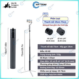 Gậy nối dài gimbal chất liệu hợp kim kích thước 19cm-73cm vít chuẩn 1/4 - 920
