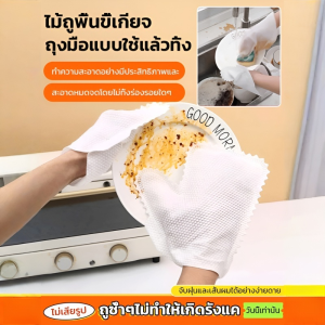 ถุงมือกำจัดฝุ่นไฟฟ้าสถิตแบบใช้แล้วทิ้ง ถุงมือทำความสะอาดผ้าไม่ทอแบบใช้แล้วทิ้งใช้ในครัวเรือน ผ้าเปียกและแห้ง อุปกรณ์ทำความสะอาดบ้าน