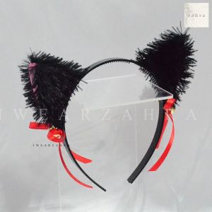 NEKOMIMI HEADBAND [ PITA BELT ] - Costume Anime Bando Cosplay Kostum Telinga Kucing Pita Bel Bulu Cat Ear Hair Accecoris Aksesoris Rambut Lucu Murah