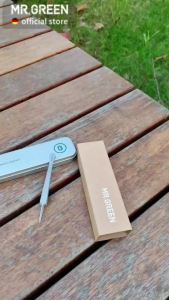 MR.GREEN Ingrown Hair Tweezers Needle Nose Pointed Tips Tweezers For Eyebrows Splinters Blackhead Removal Acne Clip Extractor (Long)