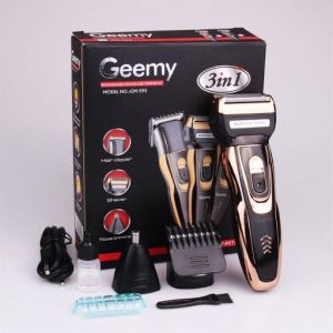 Professional Wireless 3 in 1 GM-595 Hair Trimmer Mesin Rambut Cukur Potong Gunting Rechargeable Geemy