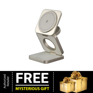 AADAM elements Mag 3 Pro Qi2 Magnetic 3-in-1 Foldable Travel Charging Station - Magnetic Ring Included