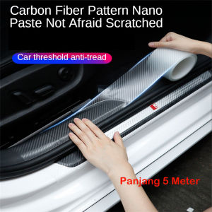 5D Carbon Sticker Nano Anti Gores Pelindung Sillplate Mobil Nano Stiker Carbon 5D3cm x 5m