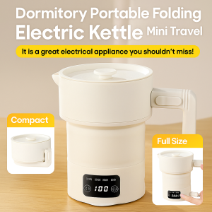 Portable Stainless Steel Folding Kettle All Year Round for Men  Women  White Collar  Adults  Students  Family Users - Smart Temperature Control  Chlorine Removal  Foldable Design